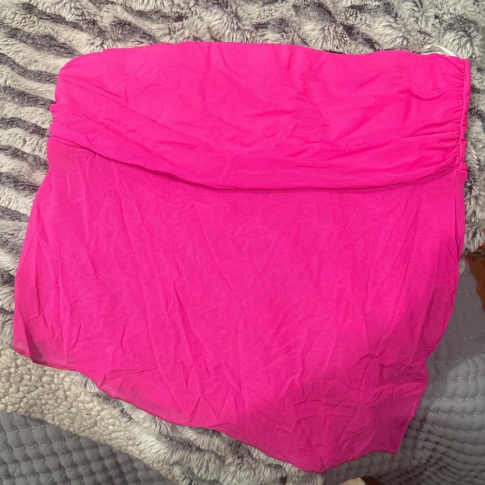 Urban outfitters hot pink asymmetrical tube top - size large